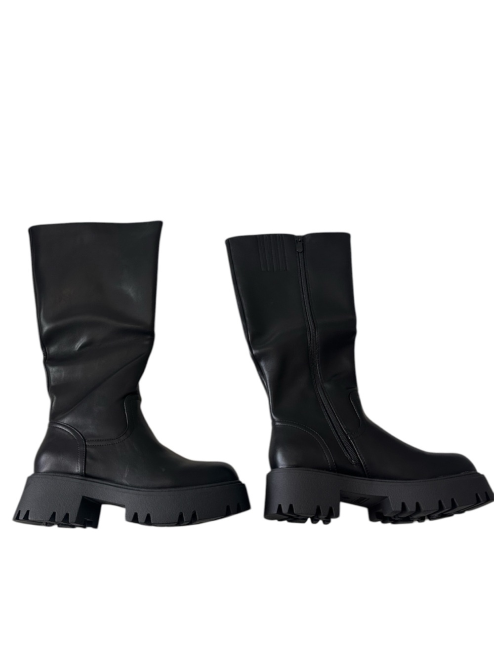 New DreamPairs Black Platform Knee-High Women’s Boots grunge bikercore goth sz 8 - Picture 3 of 10